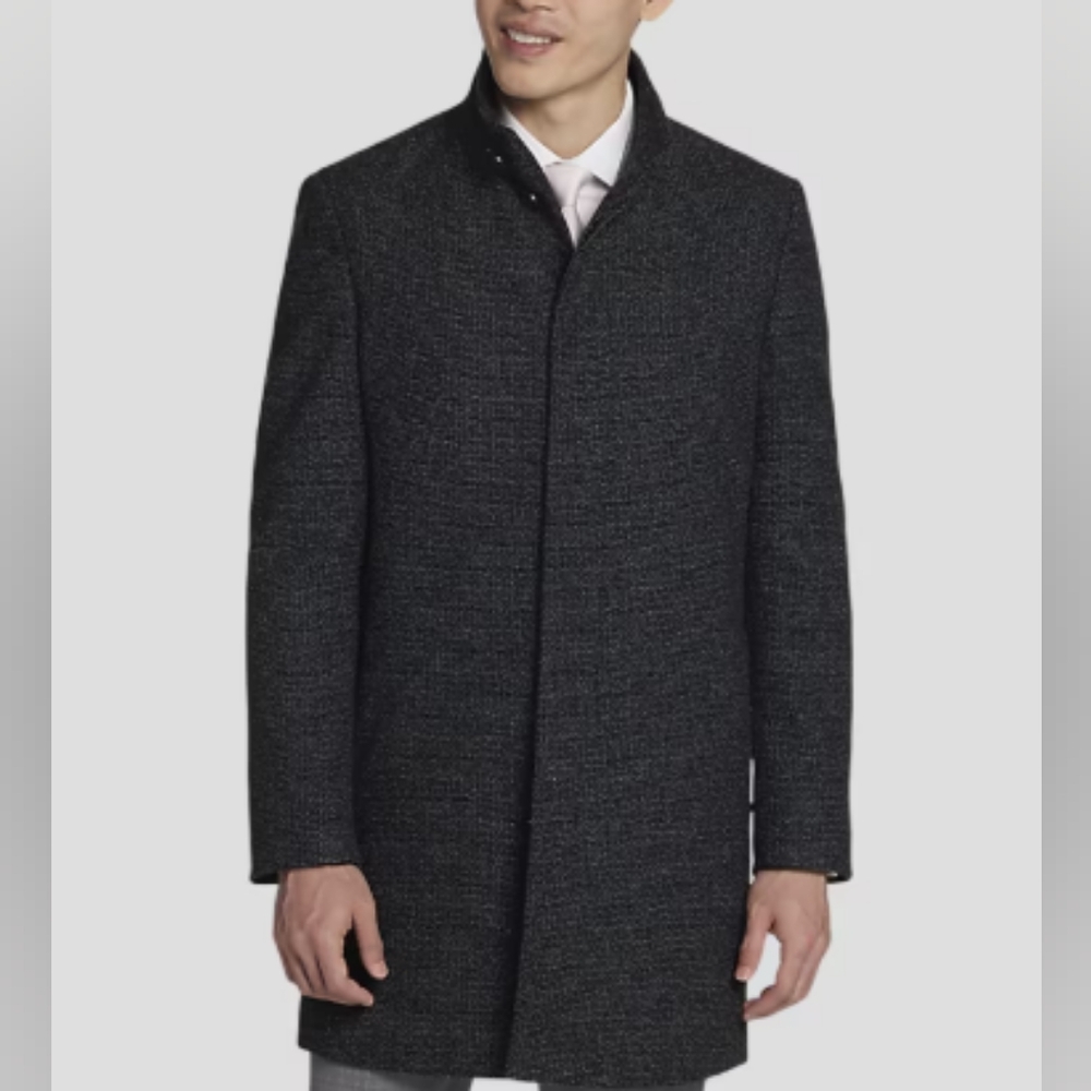 BRAND NEW - Calvin Klein Gray Slim Fit High Neck Topcoat